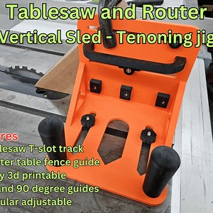 Table saw - Router Vertical Sled and tenoning jig