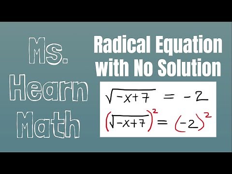 Solving Radical Equation with No Solution