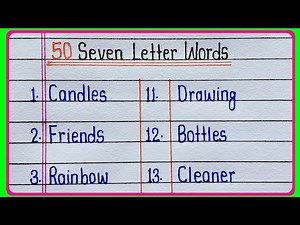 50 Seven Letter Words in English || Learn And Write Seven Letter Words || Seven Letter Words
