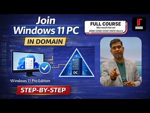 Day 16 | Join Windows 11 Pro PC to Domain | Step-by-Step | Microsoft Server Full Course