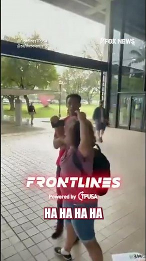 Student FLIPS TPUSA table: ‘GO F--- YOURSELF, FASCIST' #foxnews #news #shorts #viral #college