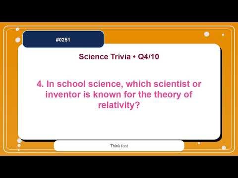 Science Trivia Quiz #0251 | 10 Questions Practice