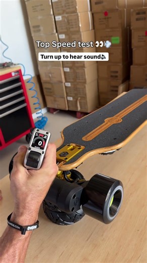 Electric skateboard speed test
