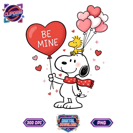 Snoopy & Woodstock Love PNG, Cute Valentine Hug Clipart, Heart Theme Design, Peanuts-style Digital File, Instant Download - Etsy