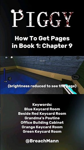 [ROBLOX] - How To Get PAGES in PIGGY: BOOK 1 - CHAPTER 9!
