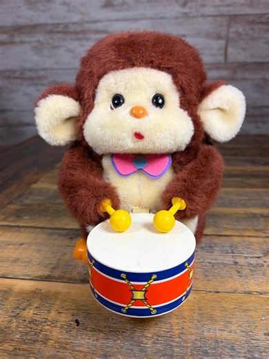 Vintage Iwaya Moving Animal Toy Monkey Playing the Drums - Great Working Condition! - Etsy UK