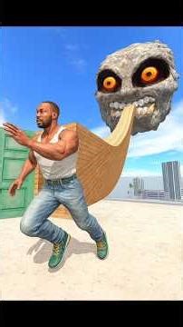 Franklin Found Longest Door To Moon Monster In Indian Bike Driving 3D #shortsfeed