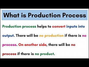 No.29 ~ Meaning of Production Process