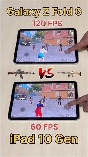 120FPS🔥 vs 60FPS😈 Galaxy Z Fold 6 vs iPad 10 Gen vs AK vs Scar - BGMi Test vs S22 vs S24 #bgmi