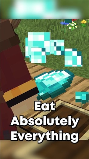 This Minecraft Mod Lets You Eat Absolutely EVERYTHING #minecraft #shorts