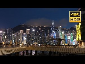 [4K] Hong Kong Street View | Harbour View in Evening | Star Avenue