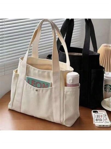 1 pieza Bolsa de tela personalizada, bolso de hombro, bolsa de compras casual, adecuada para trabajo, viaje, multiusos, ligera, práctica, para aniversario, Navidad, vacaciones, adecuada para uso al aire libre/transporte/viaje/escuela/salida/deporte/compras/uso diario | SHEIN