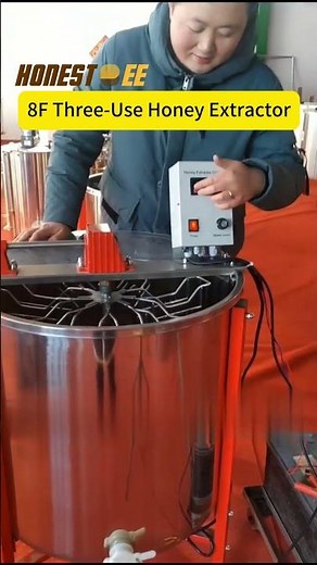 Introduction of 8-Frame Three-Use Electric & Manual Honey Extractor