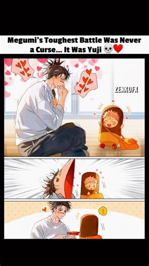 Megumi’s Toughest Battle Was Never a Curse… It Was Yuji 💀❤️ #anime #shortfeed #memes
