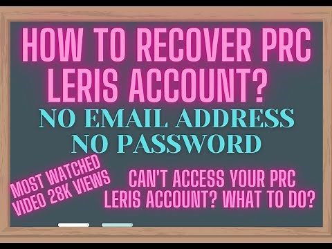 HOW TO RECOVER PRC LERIS ACCOUNT?