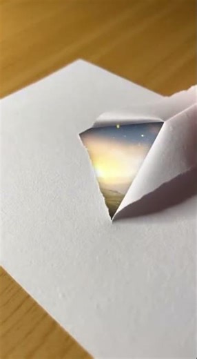 When a Simple Paper Tear Reveals Another World 🌌✨