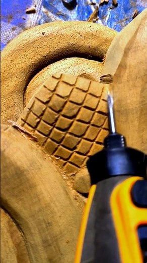 How to make a wooden design for use grinder 😱 idea bed design #design #carving #tools