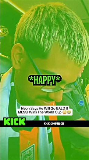 Neon Says He Will Go BALD If MESSI Wins The World Cup 😳😭 #messi #n3on
