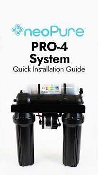 neoPure PRO-4 Reverse Osmosis System Quick Installation Guide #diy #plumbing #reverseosmosis