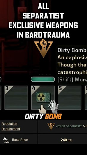 All Separatist Exclusive Weapons #barotrauma