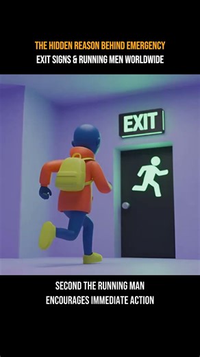 The SECRET Behind All Emergency Exit Signs Worldwide #shorts