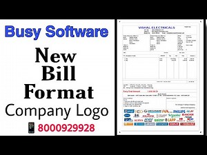 Busy Software Bill Format|| Company Logo Bill Format In Busy Software||Account Sure Solution