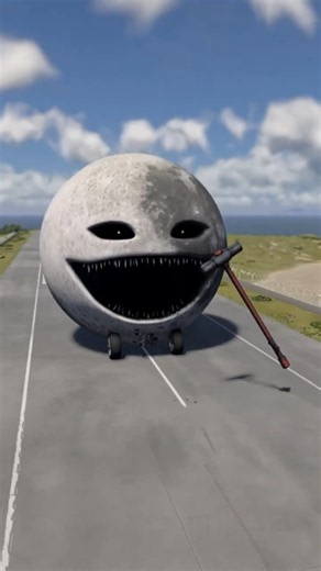 🔥 Big and small Moon vs Hammer 😱 #0117 #beamng #shorts