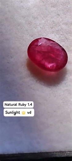 “Natural Ruby 1.4 Carat – Vivid Sunlight Red Gemstone 🌞💎”