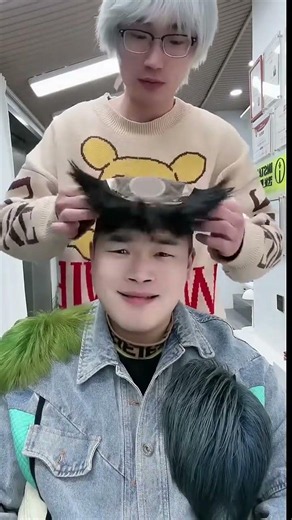 This wig stole 10 years from her face 😲#Tóc Giả Nam #Tóc Giả#メンズウィッグ #ウィッグ