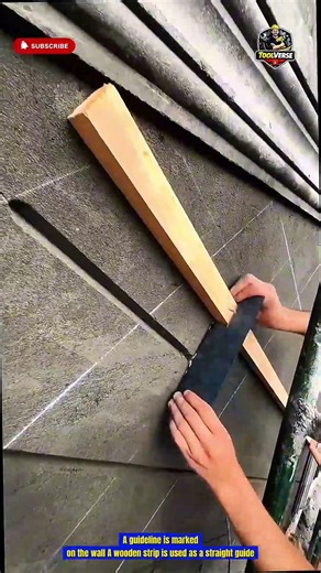 Precision Straight Line Scraping on Wall Plaster for Clean Finishing | Construction Tools