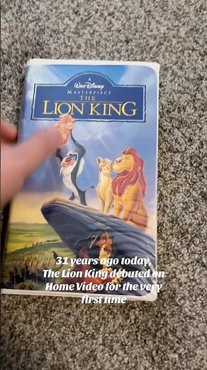 The Lion King Debuted On Home Video On This Day In 1995