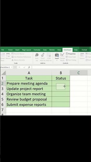 How to add Checkboxes in MS Excel? #msoffice #excel #exceltips