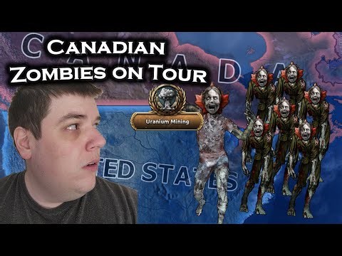 Canadian Zombies on Tour for Achievements in Hearts of Iron 4
