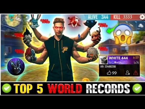 TOP 5 WORLD RECORD OF FREE FIRE 😱🔥 - 3000 KILLS IN 1 MATCH