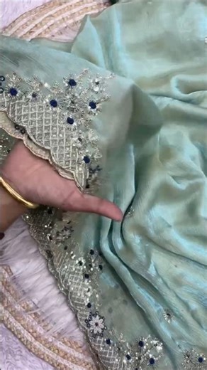 very attractive embroidery design #bride saree#party wear saree