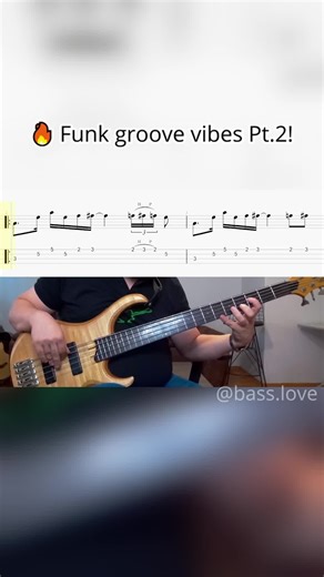 Bass Love on Instagram: "Funk Grooves Pt.2 is here! 🎸🔥 Catch the full lesson on YouTube 👉 link in bio! #Basslove #FunkBass #BassLessons #Groove"