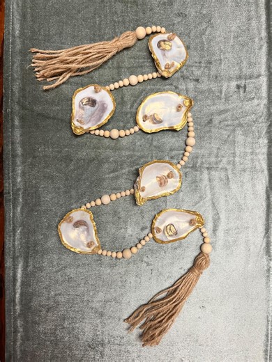 Oyster Shell Garland- Seasonal Decor- Table Centerpiece - Etsy