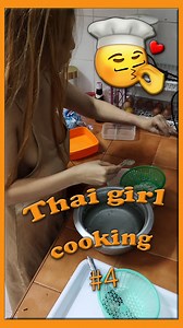 Thai food recipe no bra cooking 4. Thai cuisine 😍😍😍 Thai girl cooking - Snicel 69