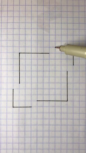 Step-by-Step Drawing of Geometric Shapes on Paper