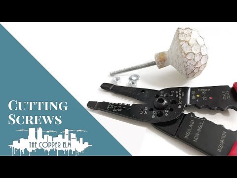Cutting Lengthy Screws for Better Fitting Drawer Knobs