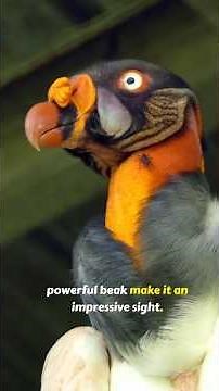The Magnificent King Vulture: Colorful Vulture, Scavenger Bird, and Rainforest Predator..