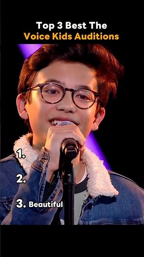 Top 3 Best The Voice Kids Auditions #singing #performance #ranking #shorts