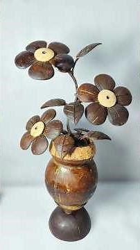 🌸 Easy Making Coconut Shell Flower 🥥| Coconut Shell Craft🌿 | Diy #shortsfeed #diy #shorts