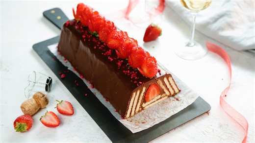 Strawberry and Chocolate Pyramid