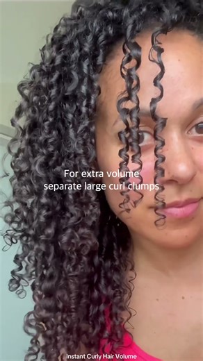 Quick volume tip for curly hair 💨