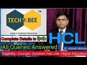 HCL Tech bee Program Full Detail in Hindi , Techbee hcl early career program review in Hindi.