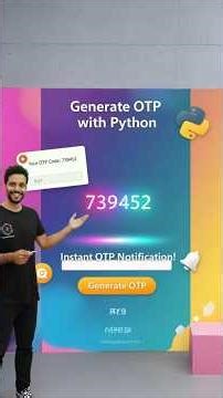 python genrate OTP with desktop 🖥️ Notification ll Genrate Random OTP ll #coding #programming