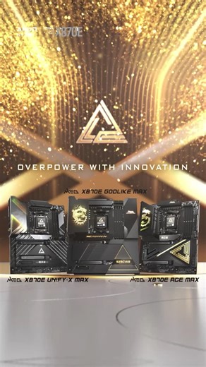 Overpower with Innovation⁠ ⁠ Meet the MSI MEG X870E MAX Series, built for AMD AM5 enthusiasts for maximum performance & expandability.⁠ Pick your champion: MEG X870E GODLIKE MAX, MEG X870E ACE MAX, MEG X870E UNIFY-X MAX⁠ ⁠ ⚡ OC Engine: Push your CPU to the limit⁠ 💾 64MB BIOS ROM: Feature-rich, future-proof updates⁠ 🔗 Ultra Connect: Premium connectivity and expansion⁠ ⁠ Which MAX powers your build? Comment below! 👇💥⁠ ⁠ Learn more [Link in bio]⁠ https://msi.gm/MEG_X870E_fbig | MSI Gaming