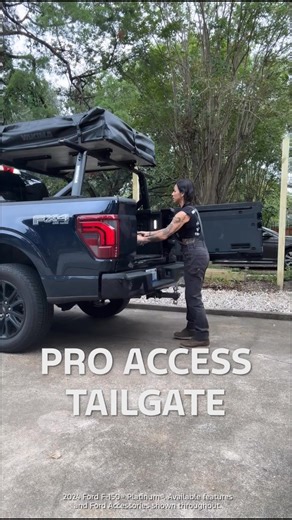 The Pro Access Tailgate on the Ford® F-150® was built to help you get things done! What’s your favorite feature on the F-150? 2024 Ford F-150® Platinum®. Available features and Ford Accessories shown throughout. | Power Ford | Facebook