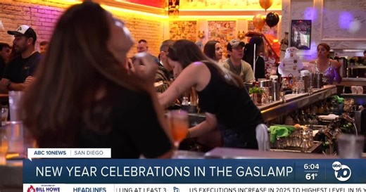 San Diego's Gaslamp Quarter celebrates New Year's Eve